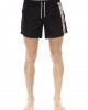 Swim Shorts With Tape. Two Side Pockets And One On The Back. Elastic Waistband With Drawstring.