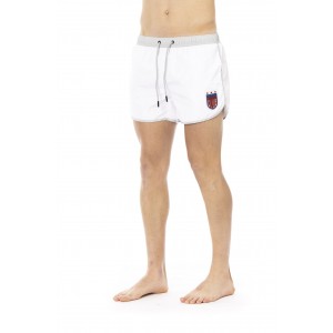 Swim Shorts With Front Print. Side Pockets And One Back. Elastic Waistband With Drawstring.