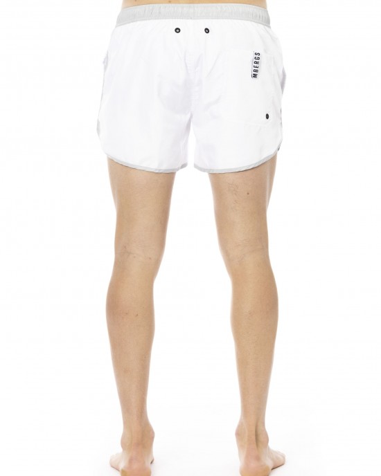 Swim Shorts With Front Print. Side Pockets And One Back. Elastic Waistband With Drawstring.