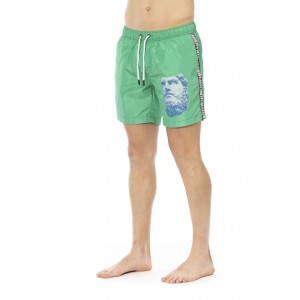 Swim Shorts With Degredé Print. Side Pockets. Elastic Waistband With Drawstring.