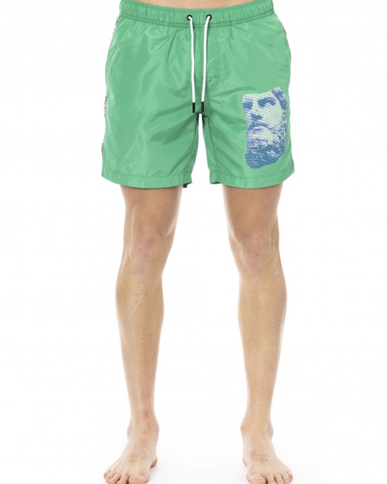 Swim Shorts With Degredé Print. Side Pockets. Elastic Waistband With Drawstring.