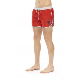 Swim Shorts With Front Print. Side Pockets And One Back. Elastic Waistband With Drawstring.