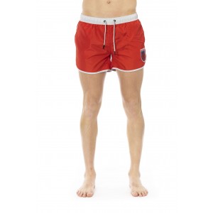 Swim Shorts With Front Print. Side Pockets And One Back. Elastic Waistband With Drawstring.