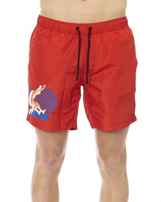 Swim Shorts With Degredé Print. Side Pockets. Elastic Waistband With Drawstring.