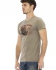 Short Sleeve T-shirt With Round Neck. Front Print.