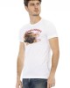 Short Sleeve T-shirt With Round Neck. Front Print.