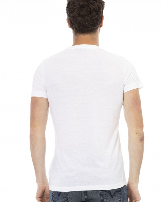 Short Sleeve T-shirt With Round Neck. Front Print.