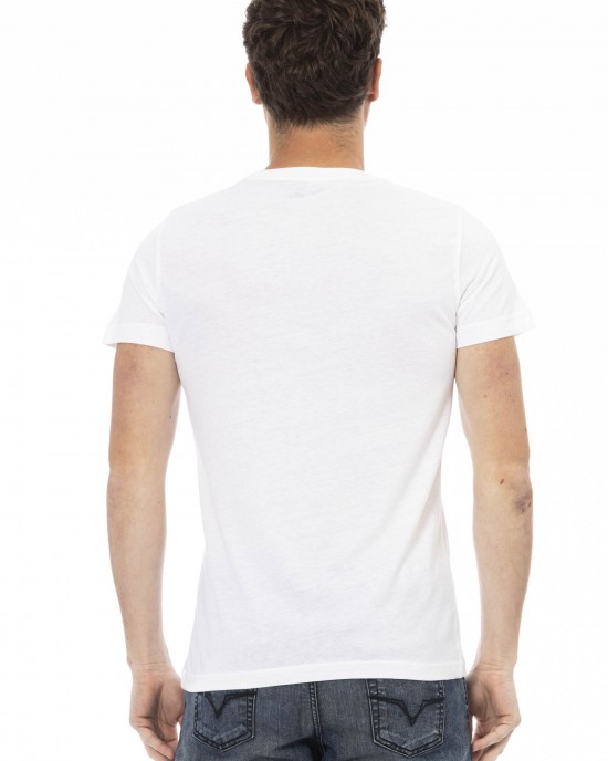 Short Sleeve T-shirt With Round Neck. Front Print.