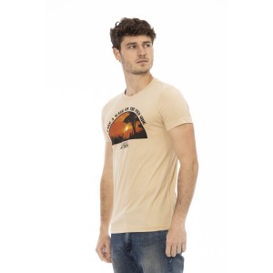 Short Sleeve T-shirt With Round Neck. Front Print.