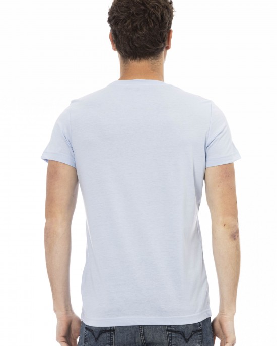 Short Sleeve T-shirt With Round Neck. Front Print.