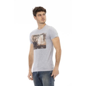 Short Sleeve T-shirt With Round Neck. Front Print.