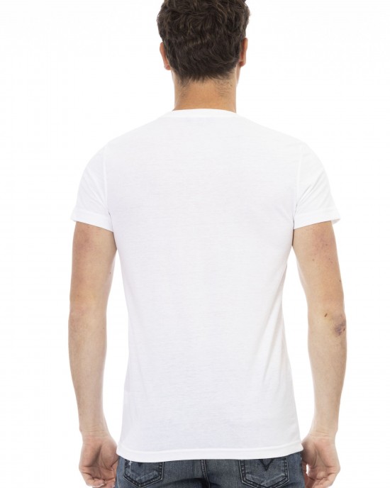 Short Sleeve T-shirt With Round Neck. Front Print.