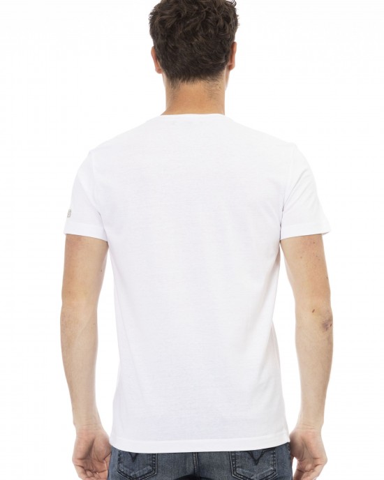 Short Sleeve T-shirt With Round Neck. Front Print.