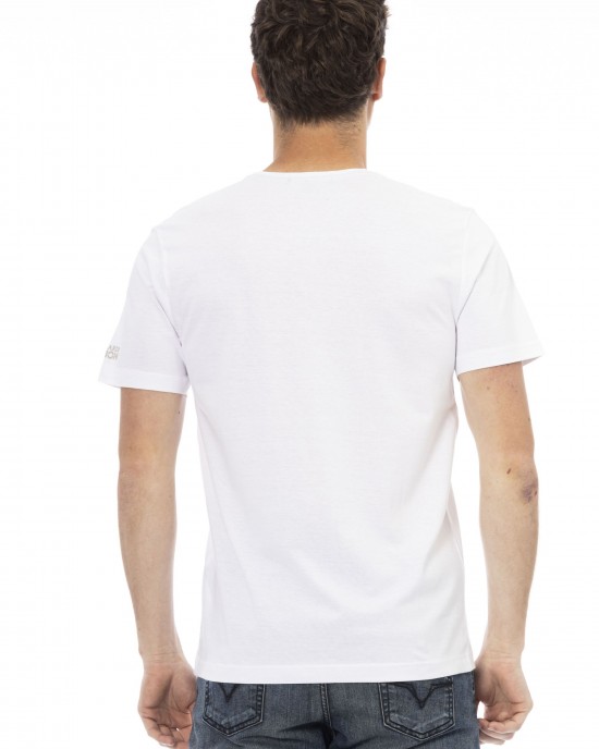 Short Sleeve T-shirt With Round Neck. Front Print.