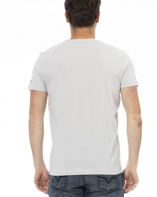 Short Sleeve T-shirt With Round Neck. Front Print.