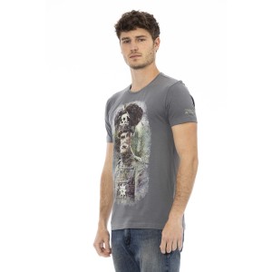 Short Sleeve T-shirt With Round Neck. Front Print.