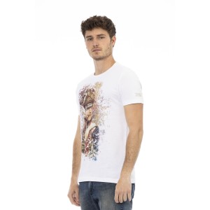 Short Sleeve T-shirt With Round Neck. Front Print.