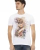 Short Sleeve T-shirt With Round Neck. Front Print.