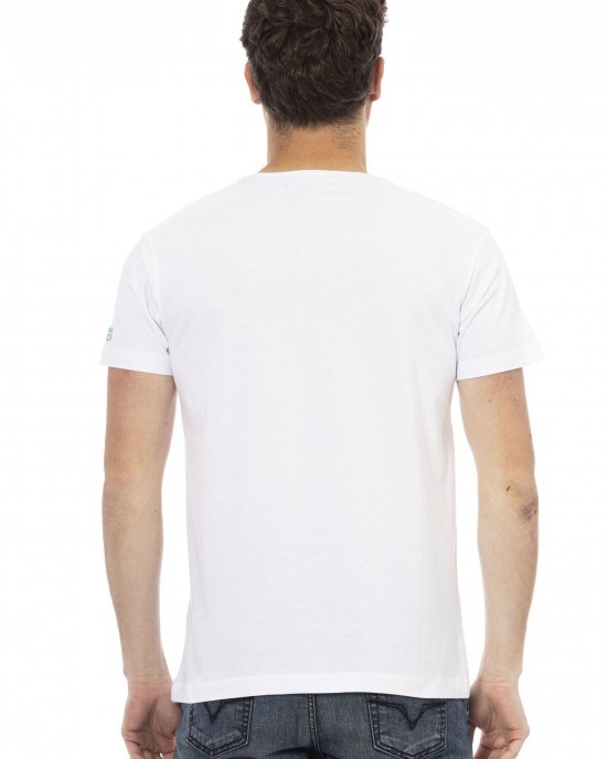 Short Sleeve T-shirt With Round Neck. Front Print.