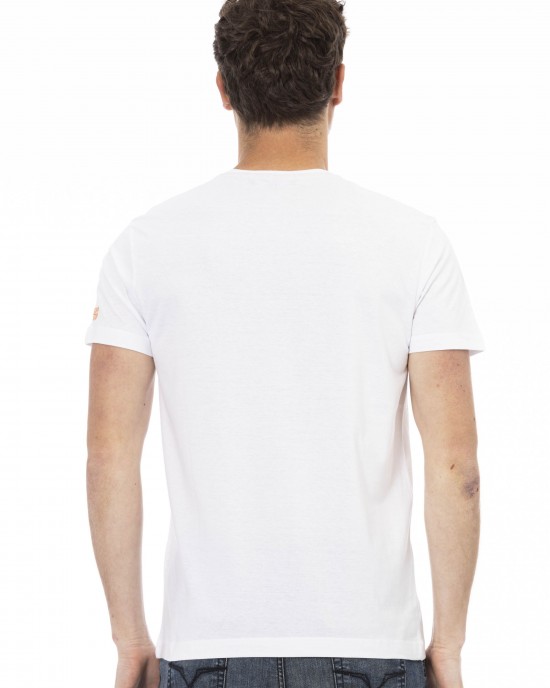 Short Sleeve T-shirt With Round Neck. Front Print.