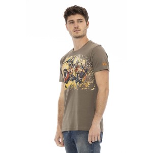 Short Sleeve T-shirt With Round Neck. Front Print.