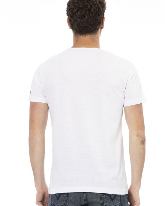 Short Sleeve T-shirt With Round Neck. Front Print.