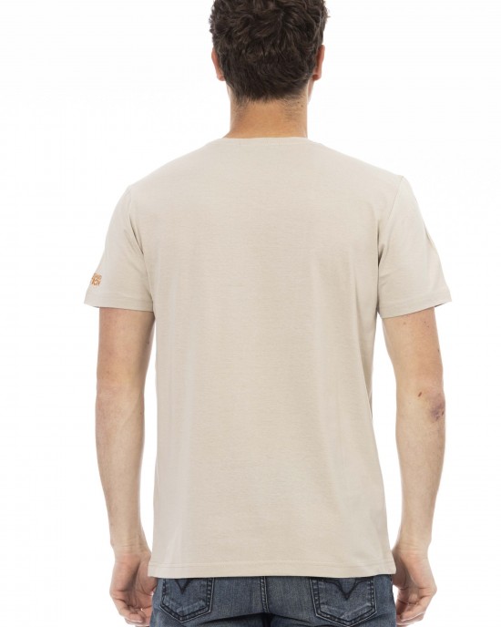 Short Sleeve T-shirt With Round Neck. Front Print.