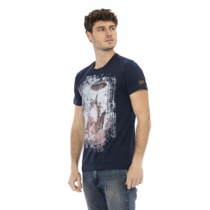 Short Sleeve T-shirt With Round Neck. Front Print.