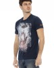 Short Sleeve T-shirt With Round Neck. Front Print.