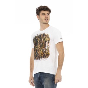 Short Sleeve T-shirt With Round Neck. Front Print.