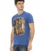 Short Sleeve T-shirt With Round Neck. Front Print.