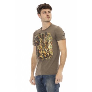 Short Sleeve T-shirt With Round Neck. Front Print.