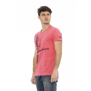 Short Sleeve T-shirt With Round Neck. Front Print.