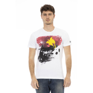 Short Sleeve T-shirt With Round Neck. Front Print.
