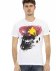 Short Sleeve T-shirt With Round Neck. Front Print.