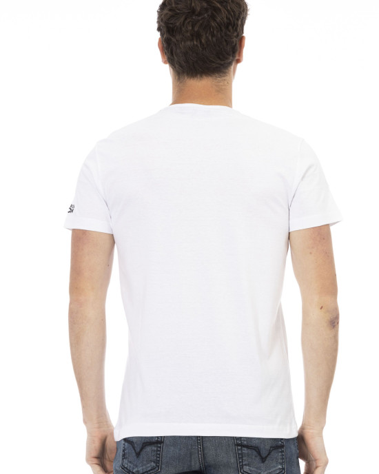 Short Sleeve T-shirt With Round Neck. Front Print.