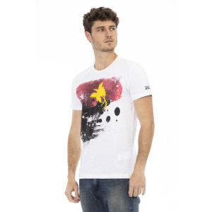 Short Sleeve T-shirt With Round Neck. Front Print.