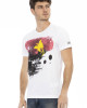 Short Sleeve T-shirt With Round Neck. Front Print.