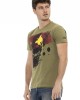 Short Sleeve T-shirt With Round Neck. Front Print.