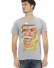Short Sleeve T-shirt With Round Neck. Front Print.
