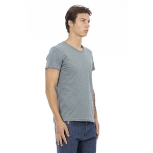 Short Sleeve T-shirt With Round Neck. Chest Pocket With Print.