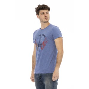 Short Sleeve T-shirt With Round Neck. Front Print.