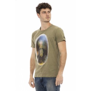 Short Sleeve T-shirt With Round Neck. Front Print.