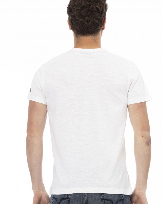 Short Sleeve T-shirt With Round Neck. Front Print.