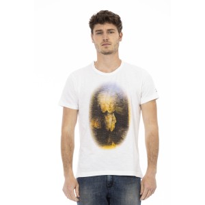 Short Sleeve T-shirt With Round Neck. Front Print.