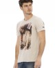 Short Sleeve T-shirt With Round Neck. Front Print.