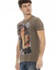 Short Sleeve T-shirt With Round Neck. Front Print.