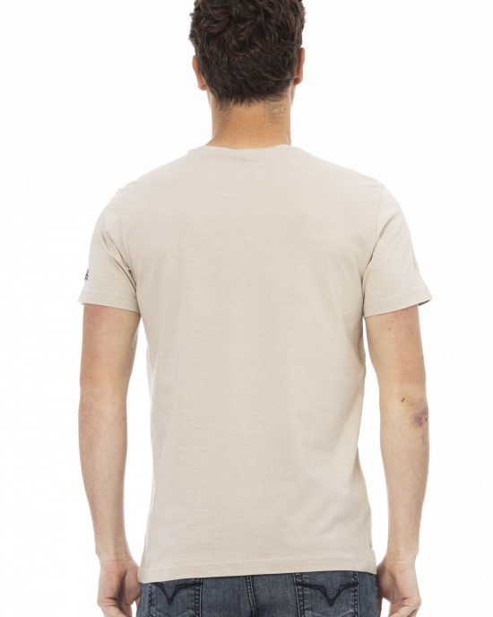 Short Sleeve T-shirt With Round Neck. Front Print.