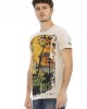 Short Sleeve T-shirt With Round Neck. Front Print.