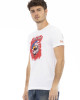 Short Sleeve T-shirt With Round Neck. Front Print.